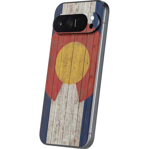 Colorado Flag Dark Wood Pixel 9 Pro XL Skin